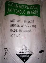 Anhydrous sodium metasilicate
